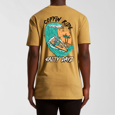 Salty Dayz Faded T-Shirt ~ Coffin Ride Drinking - Surf Shirt. Thumbnail