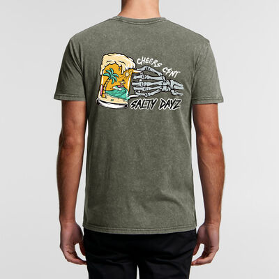 Salty Dayz Stone Wash T-Shirt ~ Cheers C$nt - Vintage Surf Shirt. Thumbnail