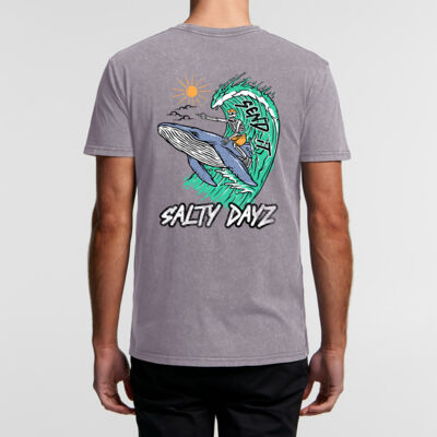 Vintage Surf Shirt -Stone Wash ~ Send It. Thumbnail