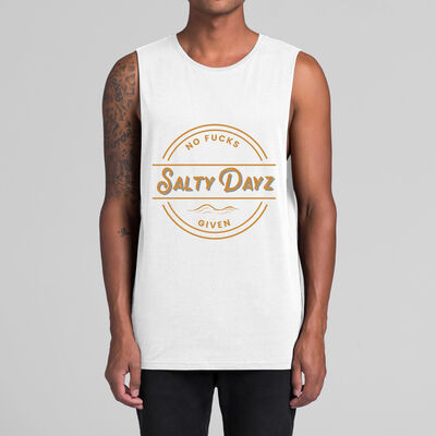 Classic Mens Singlet ~ No Fucks Given Logo. Thumbnail