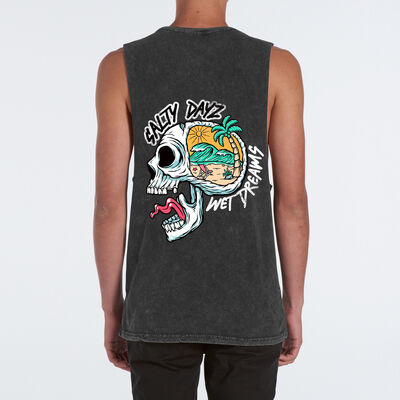 Stone Wash Men's Singlet ~ Wet Dreams. Thumbnail